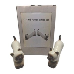 Cracker Barrel Collectables Siamese Cats 5.5" Salt & Pepper Shaker Set NIB U260